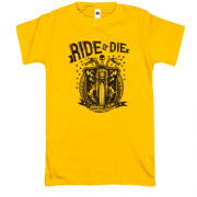 Футболка с мотоциклом "ride or die"
