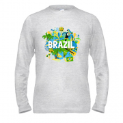 Чоловічий лонгслів з бразильським колоритом і написом "brazil"