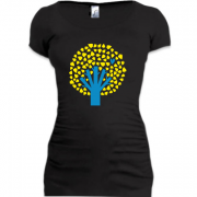Подовжена футболка Українське деревце