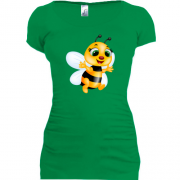 Подовжена футболка з маленькою бджолою