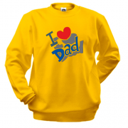 Свитшот с надписью "i love dad"