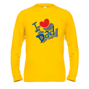 Чоловічий лонгслів з написом "i love dad"