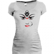 Подовжена футболка з обличчям дівчини індійської національності