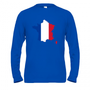 Чоловічий лонгслів з мапою-прапором Франції