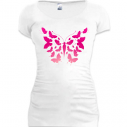Подовжена футболка cо зграєю метеликів
