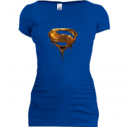 Подовжена футболка зі значком супермена що стікає