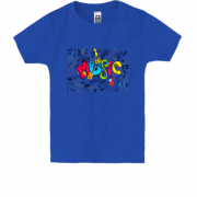 Детская футболка Music "rock, blues, jazz.."
