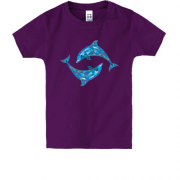 Дитяча футболка з двома дельфінами