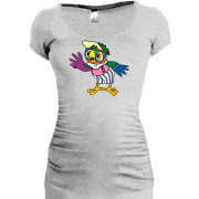 Подовжена футболка з папугою Кешей