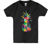 Детская футболка с дизайнерским ананасом