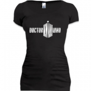 Женская удлиненная футболка Доктор Кто