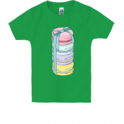Детская футболка с большой стопкой печенек