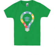 Детская футболка с лампочкой "Учение-свет"