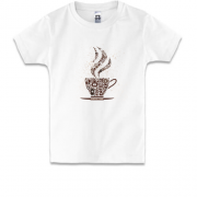 Детская футболка с чашкой кофе "koffee time "