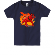 Детская футболка с красной собакой (devil)