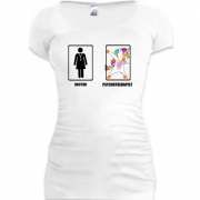 Подовжена футболка з іконками "Доктор і психотерапевт"
