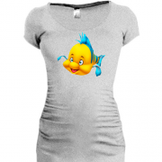 Подовжена футболка з рибкою Флаундером