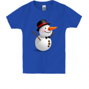 Детская футболка с прикольным снеговиком
