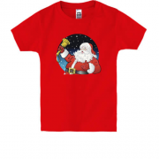 Дитяча футболка з Санта Клаусом і дзвіночком