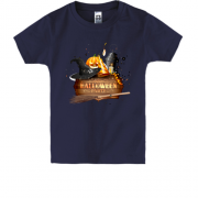 Детская футболка с тыквами "Halloween party"
