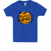 Детская футболка с луной "Happy Halloween"