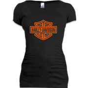 Женская удлиненная футболка Harley-davindson