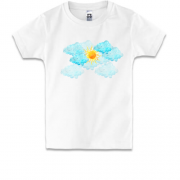 Дитяча футболка з сонечком і хмаринками