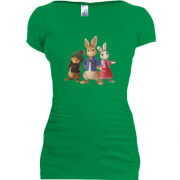 Подовжена футболка з трьома зайцями