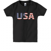 Детская футболка с надписью "USA"