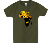 Детская футболка с африканским континентом