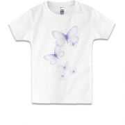 Детская футболка с фиолетовыми бабочками