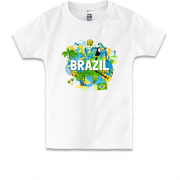 Дитяча футболка з бразильським колоритом і написом "brazil"