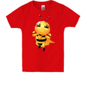 Детская футболка с пчелой супергероем