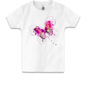 Детская футболка с розовой бабочкой