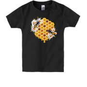 Дитяча футболка з бджолиним вуликом