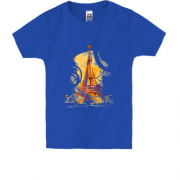 Детская футболка с наброском Эйфелевой башни