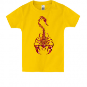 Детская футболка с красным скорпионом