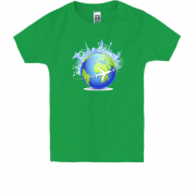 Детская футболка с самолётом "вокруг света"