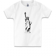 Детская футболка cо статуей свободы
