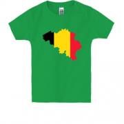 Дитяча футболка c картою-прапором Бельгії