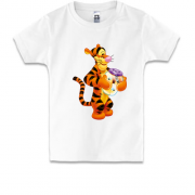 Детская футболка с тигром и банкой с пчелами