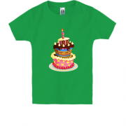 Дитяча футболка з великим тортом