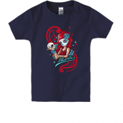 Детская футболка с девочкой и черепом "muerte"