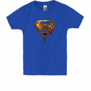 Детская футболка со стекающим значком супермэна
