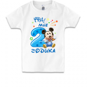 Детская футболка Мне 2 годика с Микки Маус