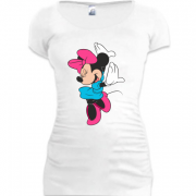 Женская удлиненная футболка Мини Маус