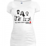 Женская удлиненная футболка Red Hot Chili Peppers (силуэты)