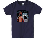 Детская футболка с волком и псом "Щас спою" (жил-был пес)