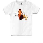 Детская футболка с героями мультфильма "Ледниковый период"