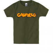 Детская футболка с надписью "Garfield"